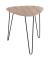 Beistelltisch 24368, 48cm (H), 48x48cm (BxT), oval, eiche / schwarz