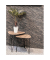 Beistelltisch 24368, 48cm (H), 48x48cm (BxT), oval, eiche / schwarz