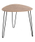 Beistelltisch 24369, 43cm (H), 40x40cm (BxT), oval, eiche / schwarz
