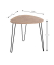 Beistelltisch 24369, 43cm (H), 40x40cm (BxT), oval, eiche / schwarz
