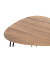 Beistelltisch 24369, 43cm (H), 40x40cm (BxT), oval, eiche / schwarz