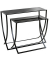 Beistelltisch 24595, 55/65cm (H), 60/80cmx30/30cm (BxT), rechteckig, schwarz / schwarz