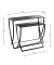 Beistelltisch 24595, 55/65cm (H), 60/80cmx30/30cm (BxT), rechteckig, schwarz / schwarz