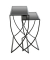 Beistelltisch 24595, 55/65cm (H), 60/80cmx30/30cm (BxT), rechteckig, schwarz / schwarz