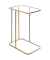 Beistelltisch 24741, 65cm (H), 45x30cm (BxT), rechteckig, glasklar / gold