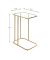 Beistelltisch 24741, 65cm (H), 45x30cm (BxT), rechteckig, glasklar / gold