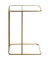 Beistelltisch 24741, 65cm (H), 45x30cm (BxT), rechteckig, glasklar / gold