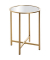 Beistelltisch 24742, 53cm (H), 39x39cm (BxT), rund, Spiegel / gold