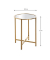 Beistelltisch 24742, 53cm (H), 39x39cm (BxT), rund, Spiegel / gold