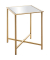 Beistelltisch 24743, 53cm (H), 39x39cm (BxT), rechteckig, Spiegel / gold