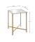 Beistelltisch 24743, 53cm (H), 39x39cm (BxT), rechteckig, Spiegel / gold