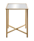 Beistelltisch 24743, 53cm (H), 39x39cm (BxT), rechteckig, Spiegel / gold