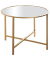 Beistelltisch 24744, 45cm (H), 60x60cm (BxT), rund, Spiegel / gold