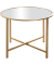 Beistelltisch 24744, 45cm (H), 60x60cm (BxT), rund, Spiegel / gold