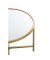 Beistelltisch 24744, 45cm (H), 60x60cm (BxT), rund, Spiegel / gold