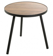 Beistelltisch 24865, 52cm (H), 50x50cm (BxT), rechteckig, eiche / schwarz
