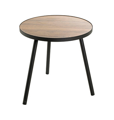 Beistelltisch 24865, 52cm (H), 50x50cm (BxT), rechteckig, eiche / schwarz
