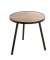 Beistelltisch 24865, 52cm (H), 50x50cm (BxT), rechteckig, eiche / schwarz