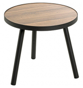 Beistelltisch 24866, 36cm (H), 40x40cm (BxT), rechteckig, eiche / schwarz