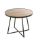 Beistelltisch 24867, 48cm (H), 60x60cm (BxT), rund, eiche / schwarz