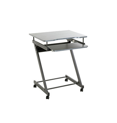 Computertisch, 75cm (H), 60x49cm (BxT), rechteckig, anthrazit / anthrazit