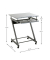 Computertisch, 75cm (H), 60x49cm (BxT), rechteckig, anthrazit / anthrazit