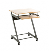Computertisch, 75cm (H), 60x49cm (BxT), rechteckig, eiche hell / anthrazit