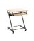 Computertisch, 75cm (H), 60x49cm (BxT), rechteckig, eiche hell / anthrazit