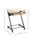 Computertisch, 75cm (H), 60x49cm (BxT), rechteckig, eiche hell / anthrazit