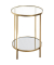 Beistelltisch 25232, 55cm (H), 39x39cm (BxT), rund, Spiegel / gold