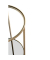 Beistelltisch 25232, 55cm (H), 39x39cm (BxT), rund, Spiegel / gold