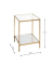 Beistelltisch 25233, 55cm (H), 39x39cm (BxT), rechteckig, glasklar / gold