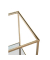 Beistelltisch 25233, 55cm (H), 39x39cm (BxT), rechteckig, glasklar / gold