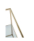 Beistelltisch 25235, 45cm (H), 60x60cm (BxT), rechteckig, glasklar / gold