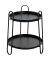 Beistelltisch 25502, 50cm (H), 43x43cm (BxT), rund, schwarz / schwarz