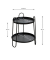 Beistelltisch 25502, 50cm (H), 43x43cm (BxT), rund, schwarz / schwarz