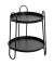 Beistelltisch 25502, 50cm (H), 43x43cm (BxT), rund, schwarz / schwarz