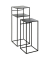 Beistelltisch 25507, 63/85cm (H), 26/30cmx26/30cm (BxT), rechteckig, schwarz / schwarz