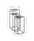 Beistelltisch 25507, 63/85cm (H), 26/30cmx26/30cm (BxT), rechteckig, schwarz / schwarz