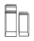 Beistelltisch 25507, 63/85cm (H), 26/30cmx26/30cm (BxT), rechteckig, schwarz / schwarz