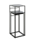Beistelltisch 25507, 63/85cm (H), 26/30cmx26/30cm (BxT), rechteckig, schwarz / schwarz