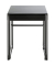 Beistelltisch 25515, 51/54cm (H), 39/42cmx39/42cm (BxT), rechteckig, schwarz / schwarz