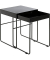Beistelltisch 25515, 51/54cm (H), 39/42cmx39/42cm (BxT), rechteckig, schwarz / schwarz