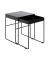 Beistelltisch 25515, 51/54cm (H), 39/42cmx39/42cm (BxT), rechteckig, schwarz / schwarz