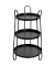 Beistelltisch 25547, 72cm (H), 43x43cm (BxT), rund, schwarz / schwarz