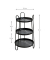 Beistelltisch 25547, 72cm (H), 43x43cm (BxT), rund, schwarz / schwarz