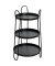 Beistelltisch 25547, 72cm (H), 43x43cm (BxT), rund, schwarz / schwarz