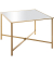 Beistelltisch 25746, 45cm (H), 60x60cm (BxT), rechteckig, Spiegel / gold