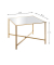Beistelltisch 25746, 45cm (H), 60x60cm (BxT), rechteckig, Spiegel / gold