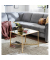 Beistelltisch 25746, 45cm (H), 60x60cm (BxT), rechteckig, Spiegel / gold